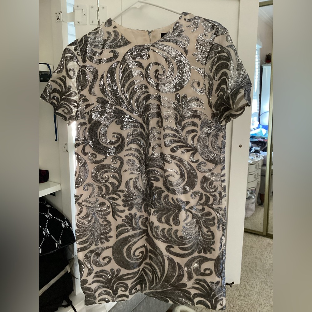 Forever 21 Silver and Black Sequin Mini Dress